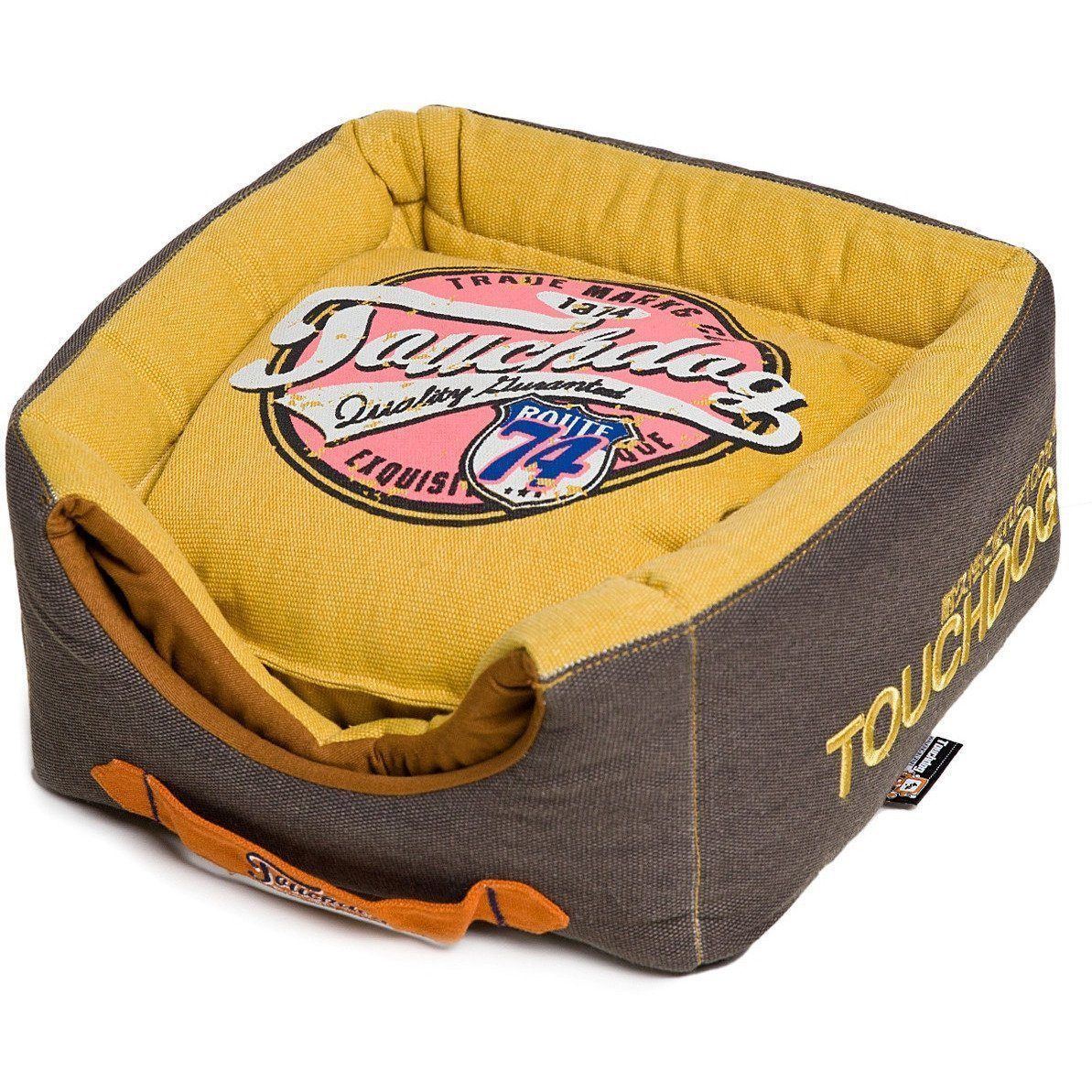 Touchdog ® 'Vintage Squared' 2-in-1 Convertible and Collapsible Dog and Cat Bed