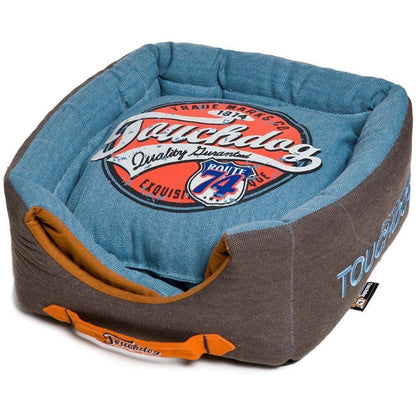 Touchdog ® 'Vintage Squared' 2-in-1 Convertible and Collapsible Dog and Cat Bed