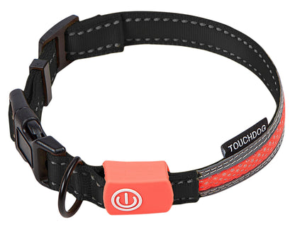 Touchdog ®'Lumiglow' 2-in-1 USB Charging LED Lighting Water-Resistant Dog Leash and Collar