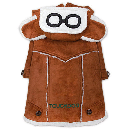 Touchdog 'Tuskegee' Aero-Vintage Designer Fashion Winter Dog Coat