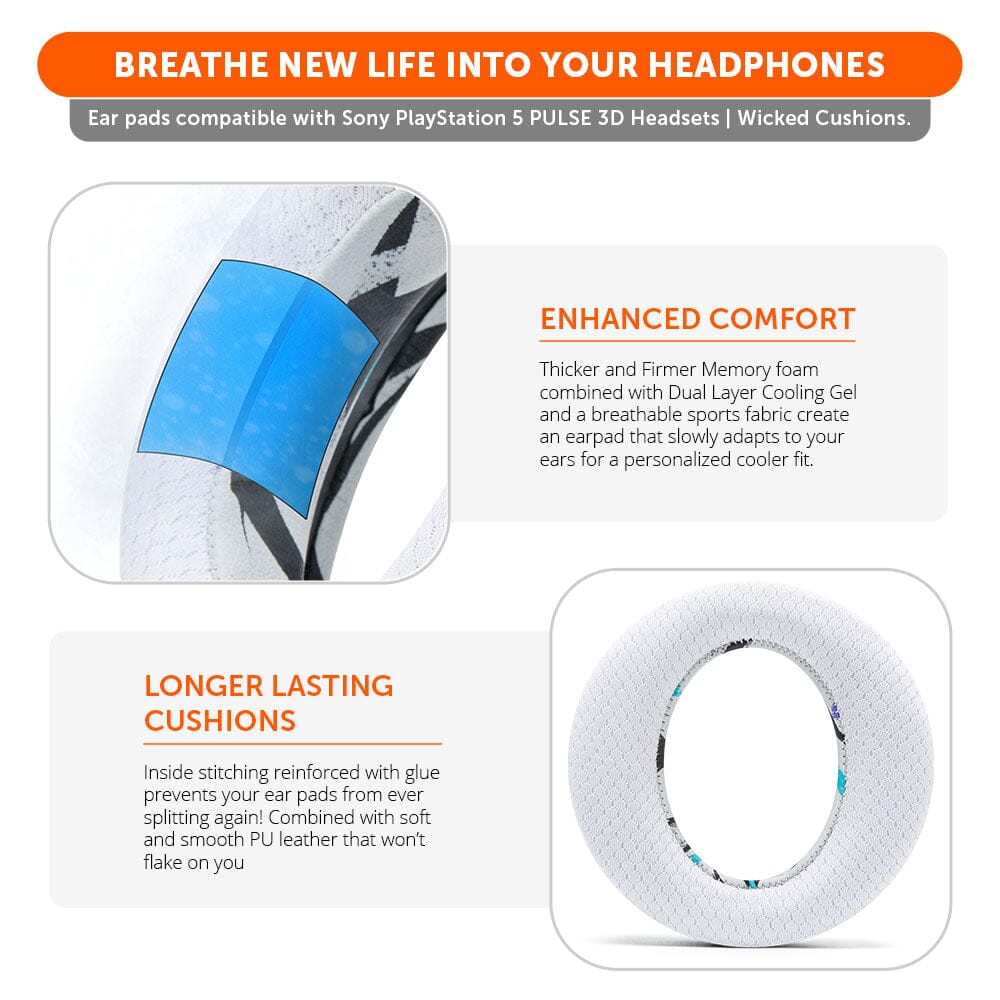 WC FreeZe Pulse 3D - Cooling Gel Earpads For PS5 Pulse 3D Headset