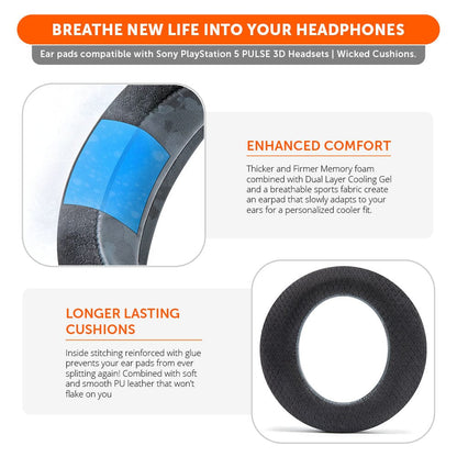 WC FreeZe Pulse 3D - Cooling Gel Earpads For PS5 Pulse 3D Headset