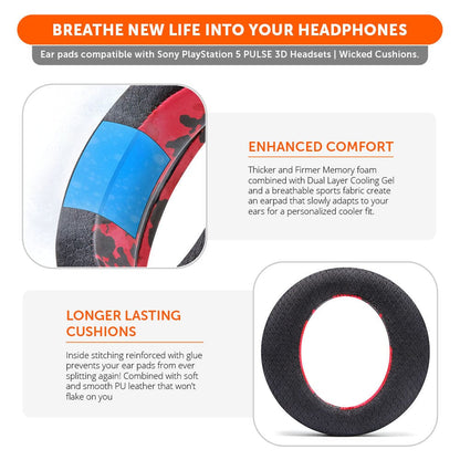 WC FreeZe Pulse 3D - Cooling Gel Earpads For PS5 Pulse 3D Headset