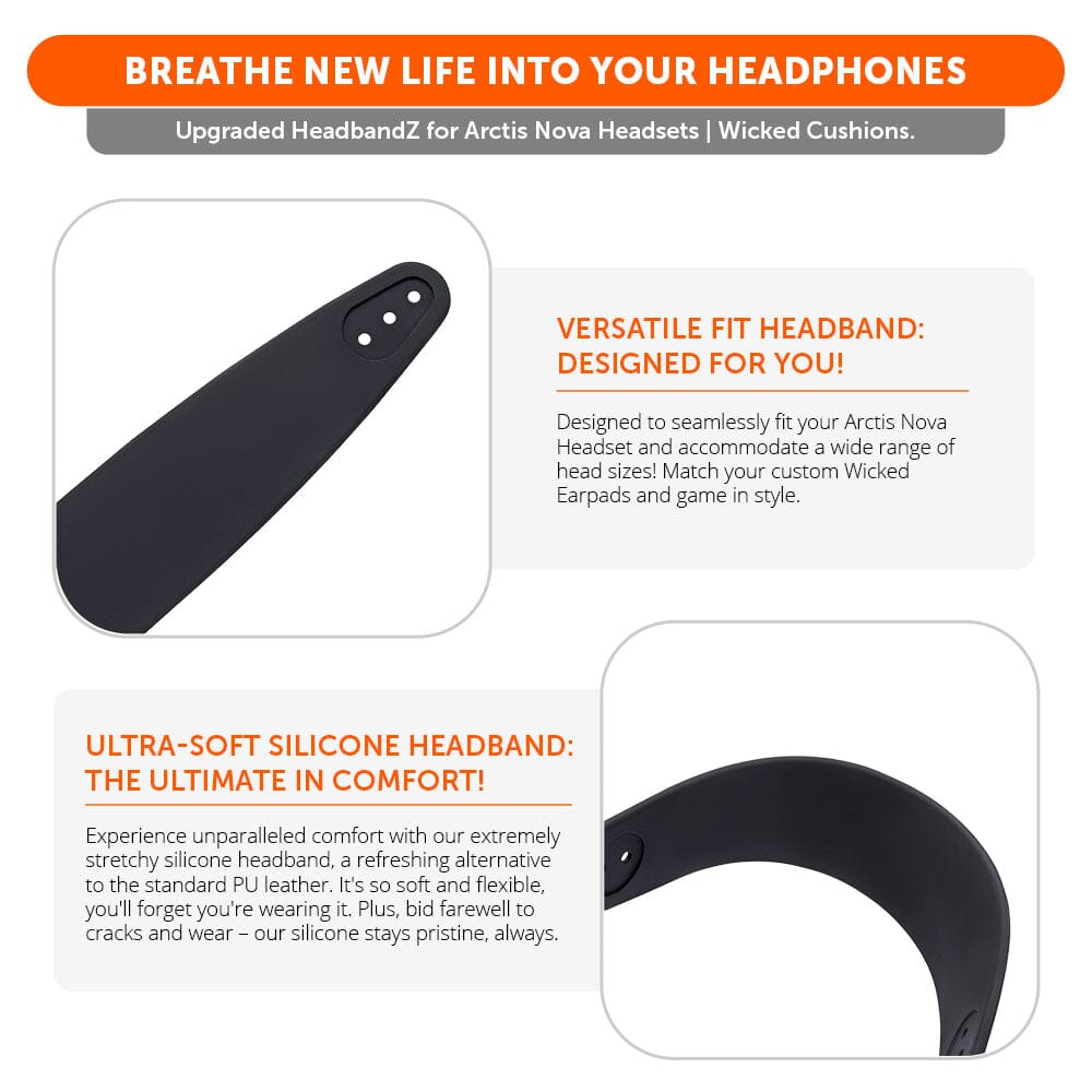 WC Silicone HeadbandZ for Arctis Nova Headsets