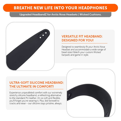 WC Silicone HeadbandZ for Arctis Nova Headsets